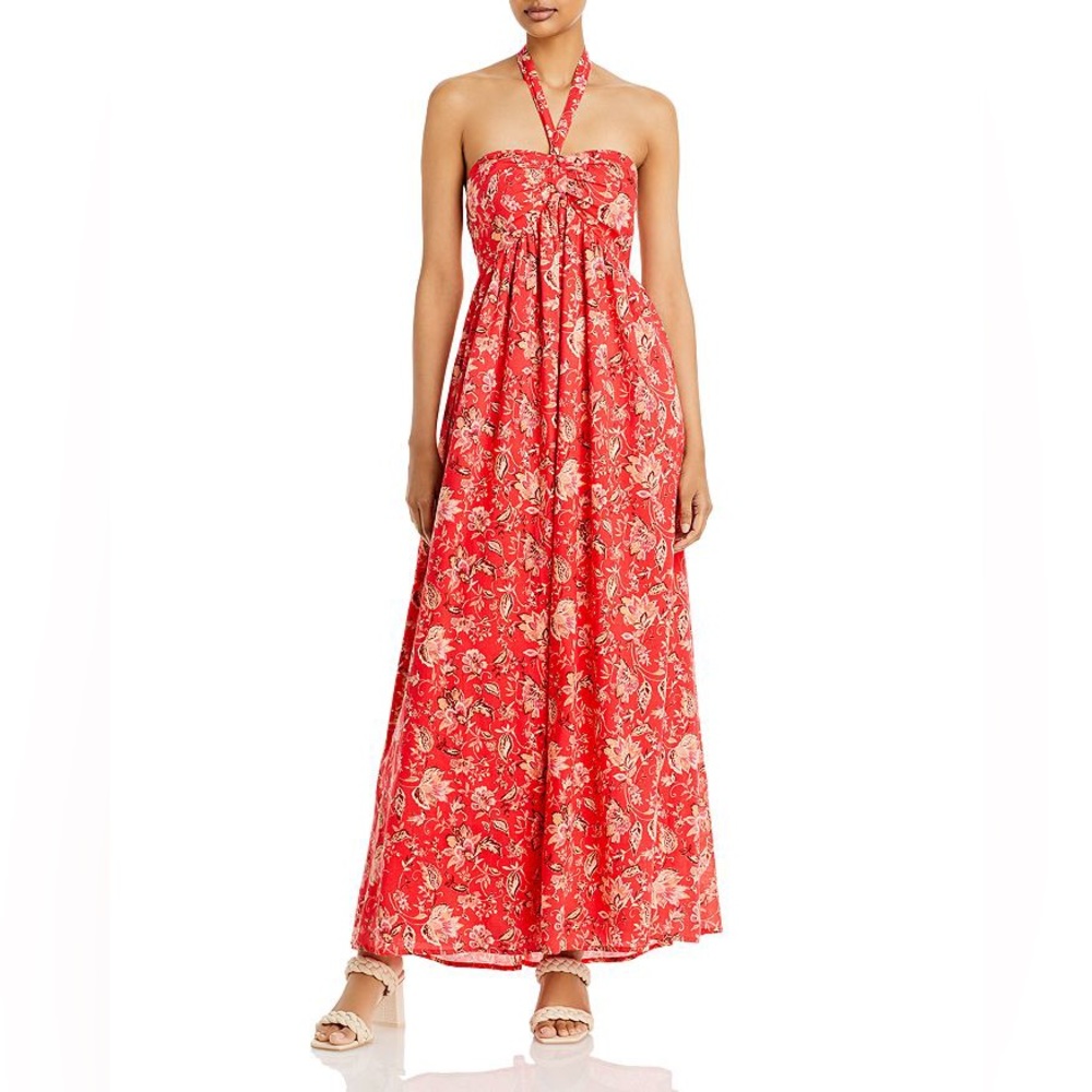 printed halter maxi dress🌺